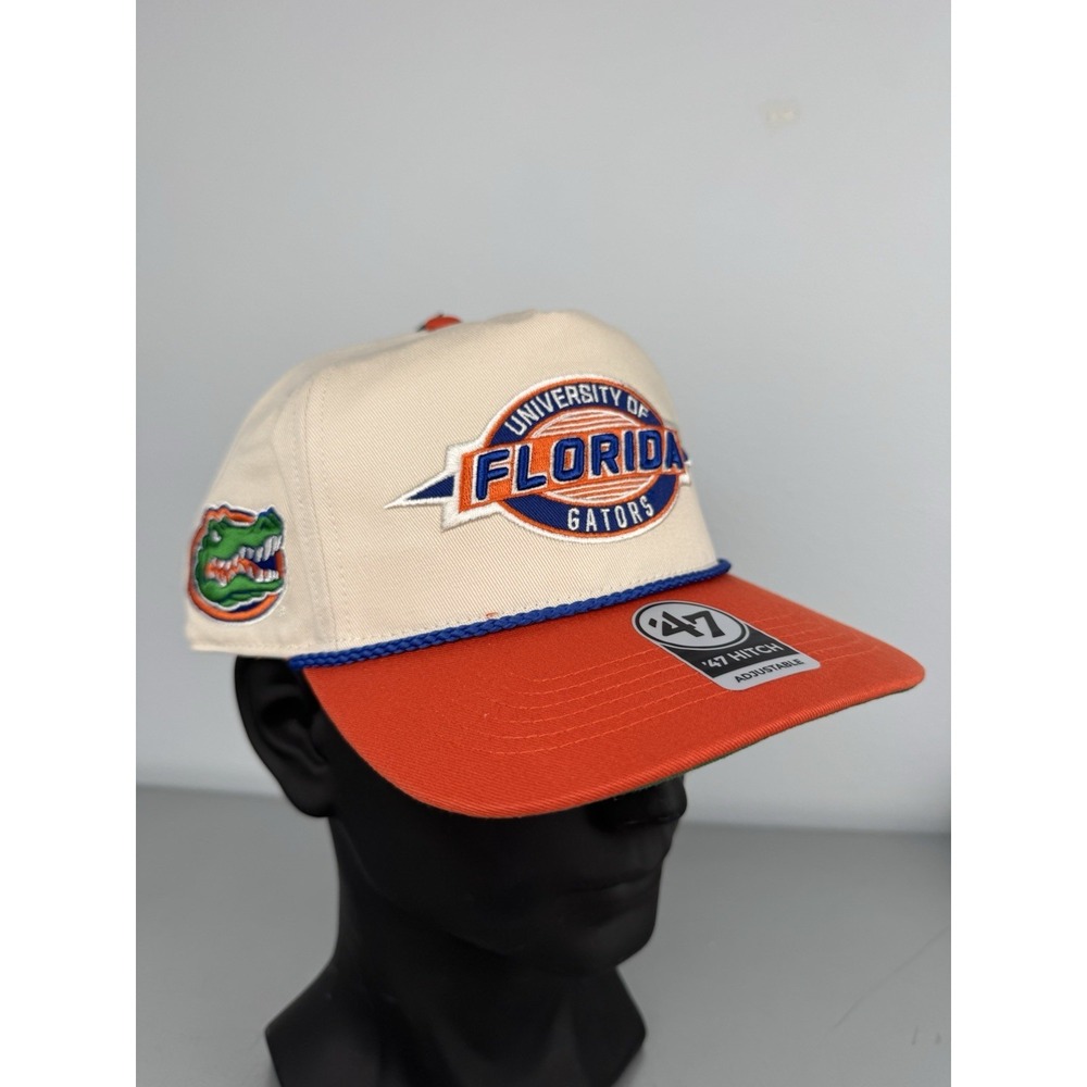 Florida Gators '47 Brand Snapback Hat Cap Adjustable NCAA Hitch Rope Beige NWT